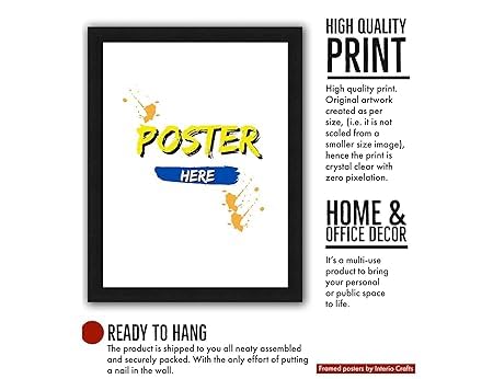 Interio Crafts Old Trafford Manchester United Stadium Quote Framed Poster(Frame Included,13X10 Inch, Black)